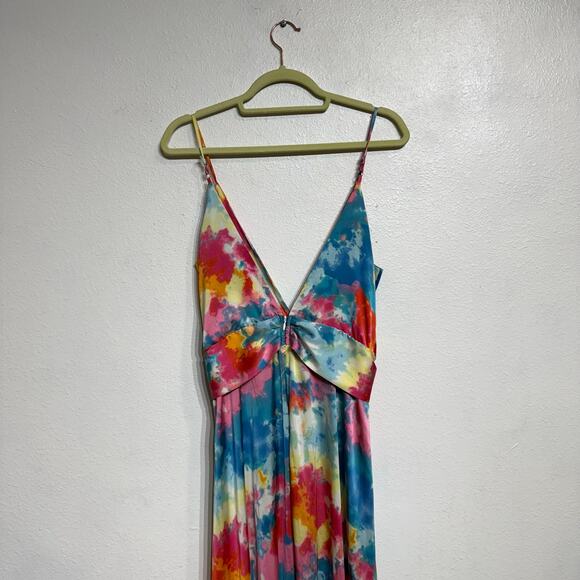 Fashion Nova Multicolor Painting In Color Maxi Dress Sz M - Picture 9 of 13